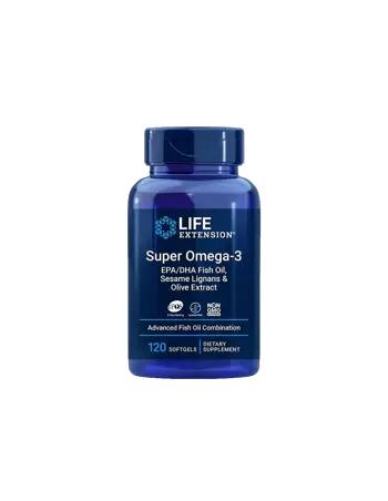 Life Extension Super Omega-3 Омега-3 от риба с добавени Лигнан от сусам и Маслина х 120 софтгел капсули