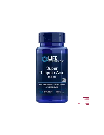 Life Extension Super R-Lipoic Acid Алфа-липоева киселина (R-форма) 240 mg х 60 капсули