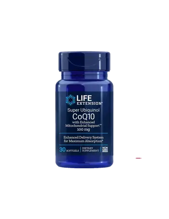 Life Extension Super Ubiquinol CoQ10 with Enhanced Mitochondrial Support Коензим Q10 100mg х 30 софтгел капсули