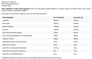 SuperPump Aggression / Pre-Workout