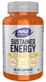 NOW Foods Sustained Energy with Xtenergy™ Специализирана Формула за Енергия - 90 веге капсули, 45 дози