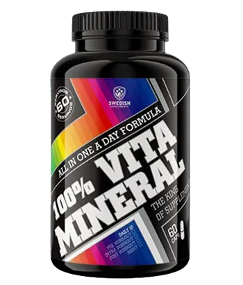 SWEDISH Supplements 100% Vita Mineral All in One a Day Formula Витамини и Минерали - 60 капсули, 60 дози