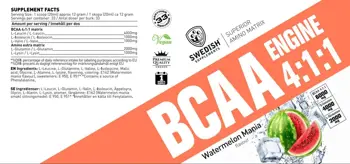 SWEDISH Supplements BCAA Engine 4:1:1 Аминокиселини BCAA  - 400 грама, 30 дози