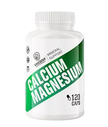 SWEDISH Supplements Calcium + Magnesium Калций + Магнезий - 120 капсули, 60 дози