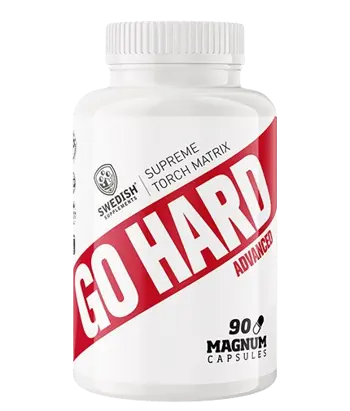 SWEDISH Supplements Go Hard Advanced Термогенен Фетбърнър - 90 капсули, 90 дози