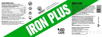 SWEDISH Supplements Iron Plus with Vit C & Folic Acid - 60 капсули, 60 дози