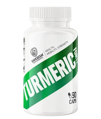 SWEDISH Supplements Turmeric Forte 500 mg 95% Curcumin Extract with Black Pepper Куркумин с Черен Пипер - 90 капсули, 90 дози