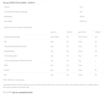 6PAK Nutrition Syrup Zero Chocolate - 500 мл