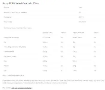 6PAK Nutrition Syrup Zero Salted Caramel - 500 мл