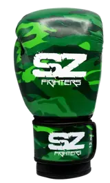 SZ Fighters – Боксови Ръкавици Естествена Кожа – Camo – Green
