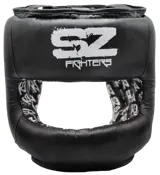SZ Fighters Каска с Метален Протектор на Брадата – Black