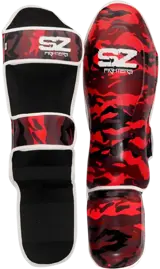 SZ Fighters – Тай Протектори за Крака Camo Red