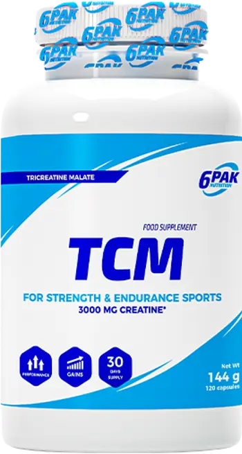 6PAK Nutrition TCM Tri-Creatine Malate Три Креатин Малат - 120 капсули, 30 дози