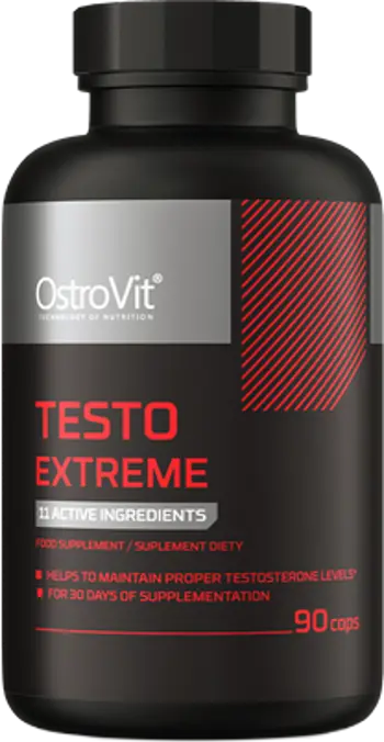OstroVit Testo Extreme with Maca, Fenugreek & Tribulus Сминдух, Мака, D-аспарагинова киселина, Трибулус и Листа на Коприва - 90 капсули, 30 дози
