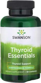 Swanson Thyroid Essentials Подкрепа за щитовидната жлеза х 90 капсули