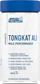 Applied Nutrition Tongkat Ali 600 mg 100:1 Екстракт с AstraGin за мъжка производителност и либидо