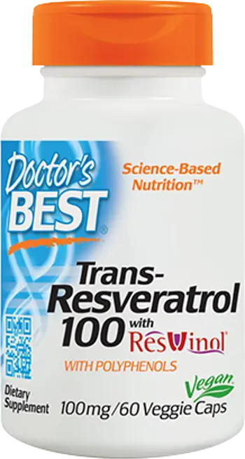 Doctor's Best Trans-Resveratrol 100 mg with ResVinol-25 Мощен антиоксидант