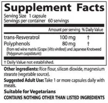 Doctor's Best Trans-Resveratrol 100 mg with ResVinol-25 Мощен антиоксидант