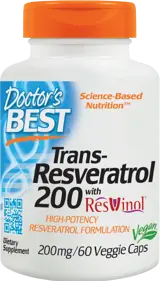 Doctor's Best Trans-Resveratrol 200 mg with ResVinol-25 Мощен антиоксидант