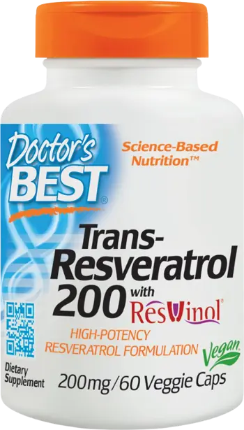 Doctor's Best Trans-Resveratrol 200 mg with ResVinol-25 Мощен антиоксидант