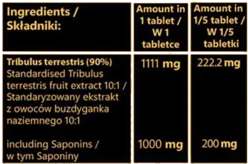 Hero.Lab Tribulus 1000 mg Fruit Extract with 90% Saponins За повишаване на тестостерона и либидото