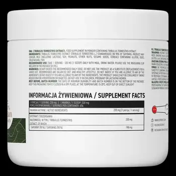 OstroVit Tribulus Terrestris Extract 90% Powder Трибулус Терестрис Екстракт на Прах - 100 грама, 454 дози