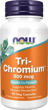NOW Foods Tri-Chromium 500 мкг + Cinnamon Хром + Канела