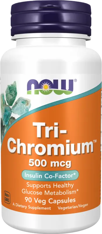 NOW Foods Tri-Chromium 500 мкг + Cinnamon Хром + Канела