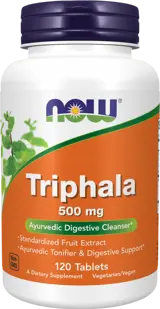 NOW Foods Triphala 500 мг Трифала - 120 таблетки, 60 дози