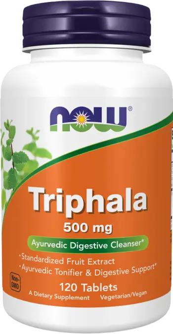NOW Foods Triphala 500 мг Трифала - 120 таблетки, 60 дози