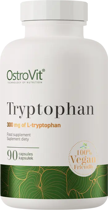 OstroVit Tryptophan 300 мг Vege Триптофан - 90 капсули, 90 дози