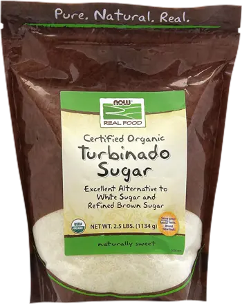 NOW Foods Turbinado Sugar Certified Organic Естествена Кафява Захар - 1134 грама