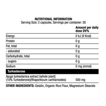 Туркестерон 500мг / Turk 500 mg | Turkesterone Extract 10%
