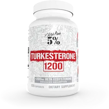 Rich Piana 5% Nutrition Turkesterone 1200 with Beta-Ecdysterone & AstraGin За мускулен растеж и възстановяване