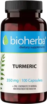 Bioherba Turmeric 350 mg Куркума с Цинк х 100 капсули