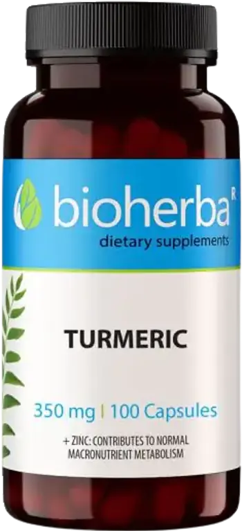 Bioherba Turmeric 350 mg Куркума с Цинк х 100 капсули