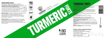 SWEDISH Supplements Turmeric Forte 500 mg 95% Curcumin Extract with Black Pepper Куркумин с Черен Пипер - 90 капсули, 90 дози
