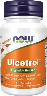 NOW Foods Ulcetrol™ With PepZin G Специализирана Формула за Здрава Стомашна Лигавица - 60 таблетки, 60 дози