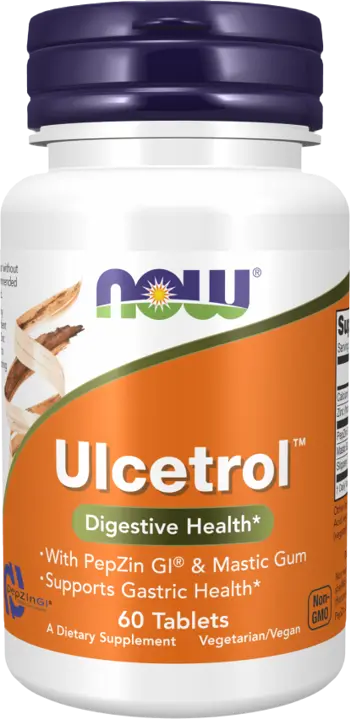 NOW Foods Ulcetrol™ With PepZin G Специализирана Формула за Здрава Стомашна Лигавица - 60 таблетки, 60 дози