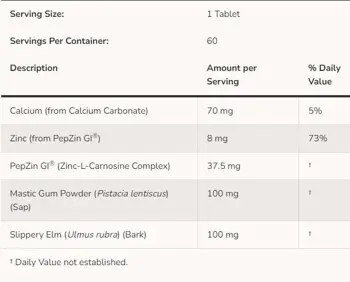 NOW Foods Ulcetrol™ With PepZin G Специализирана Формула за Здрава Стомашна Лигавица - 60 таблетки, 60 дози