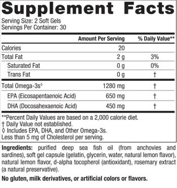 Nordic Naturals Ultimate Omega 1280 mg За сърцето, мозъка и имунната система
