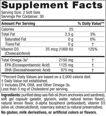 Nordic Naturals Ultimate Omega 2X 2150 mg With Vitamin D3
