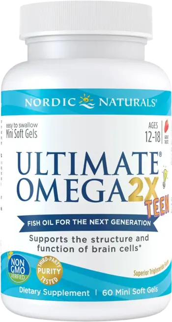 Nordic Naturals Ultimate Omega 2X TEEN За подкрепа на ученето и когнитивната функция х 60 Гел капсули
