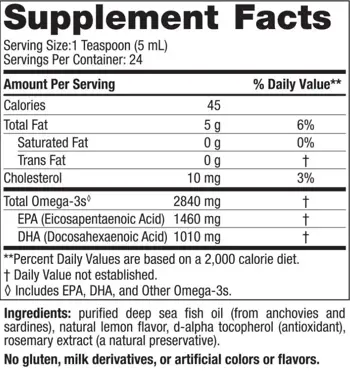 Nordic Naturals Ultimate Omega Liquid 2840 mg Течна Омега-3 с лимонов вкус
