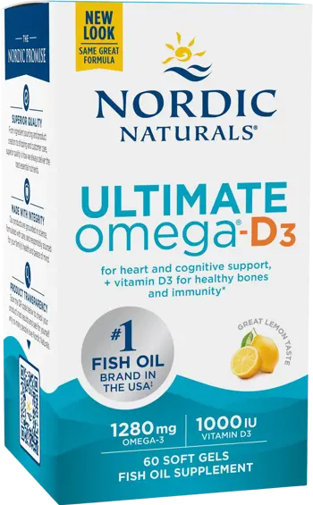 Nordic Naturals Ultimate Omega-D3 1280 mg За сърце, мозък и имунитет