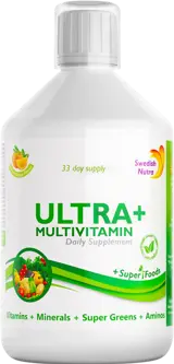 Swedish Nutra Ultra + Multivitamin and Collagen Vitamins + Minerals + Super Greens + Aminos