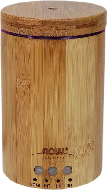NOW Foods Ultrasonic Real Bamboo Essential Oil Diffuser Дифузер за Етерично Масло