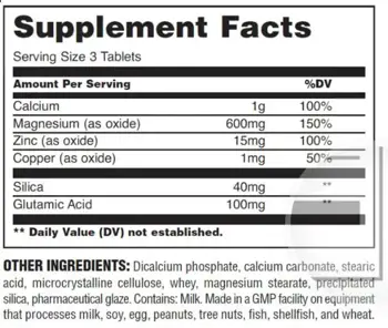 UNIVERSAL Calcium Zinc Magnesium Калций, Магнезий и Цинк - 100 таблетки, 33 дози