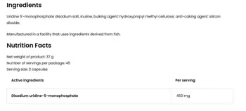 Uridine | 450 mg per Serving