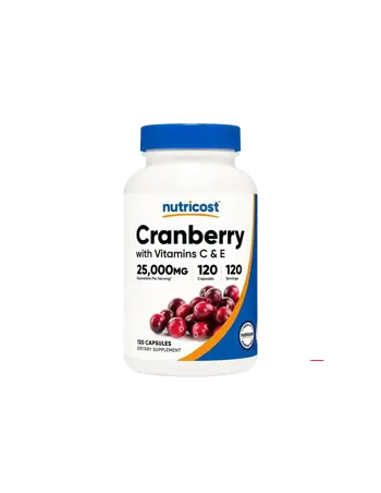 Nutricost Cranberry with Vitamins C & E За уринарно здраве и имунитет